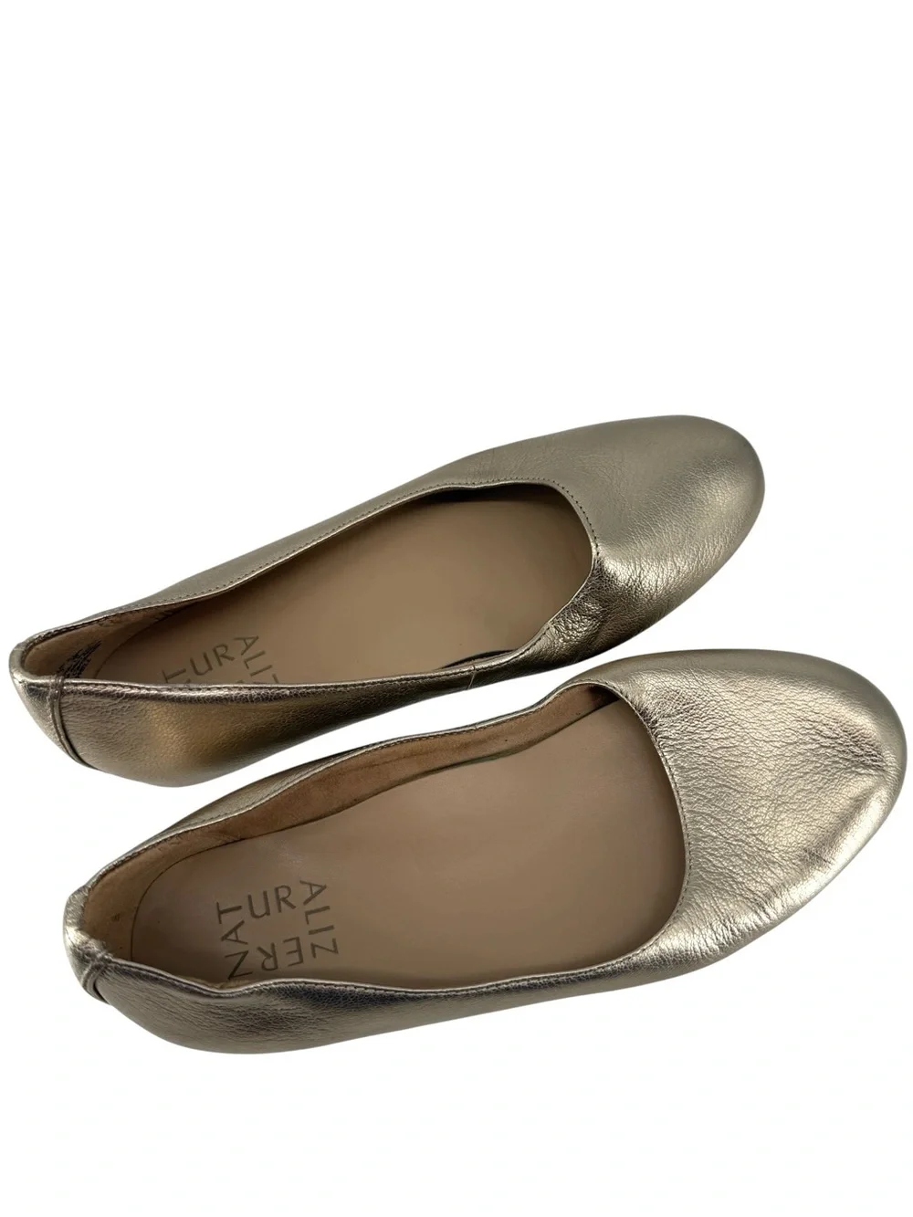 Naturalizer Maxwell Women’s Size 6 Warm Silver Metallic Ballet Flats New no box